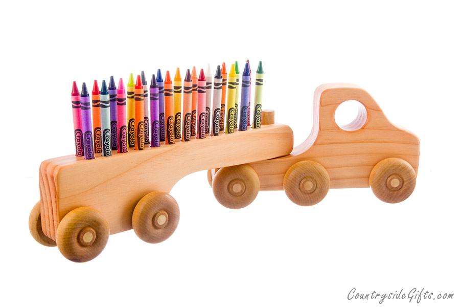 Wooden 10ct Thin Colored Marker Holder : Countryside Gifts, LLC